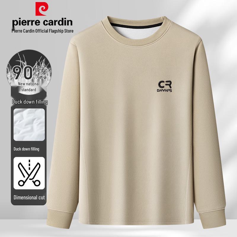 Pierre Cardin Men's 90% Down Blend Winter Knit Pullover Sweater