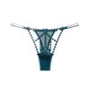 Sexy Transparent Trendy European and American Women's Thong Ultra-thin Hollow Water-soluble Embroidered Thin Belt Tempting Low-rise T-shaped Underwear