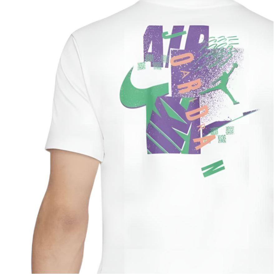 Jordan T Shirts Men's White Crew Neck Moderate Straight Fit CZ8391-100