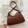 Underarm bag women's casual design bag 2025 new trendy Internet celebrity retro crescent bag simple and cute messenger bag