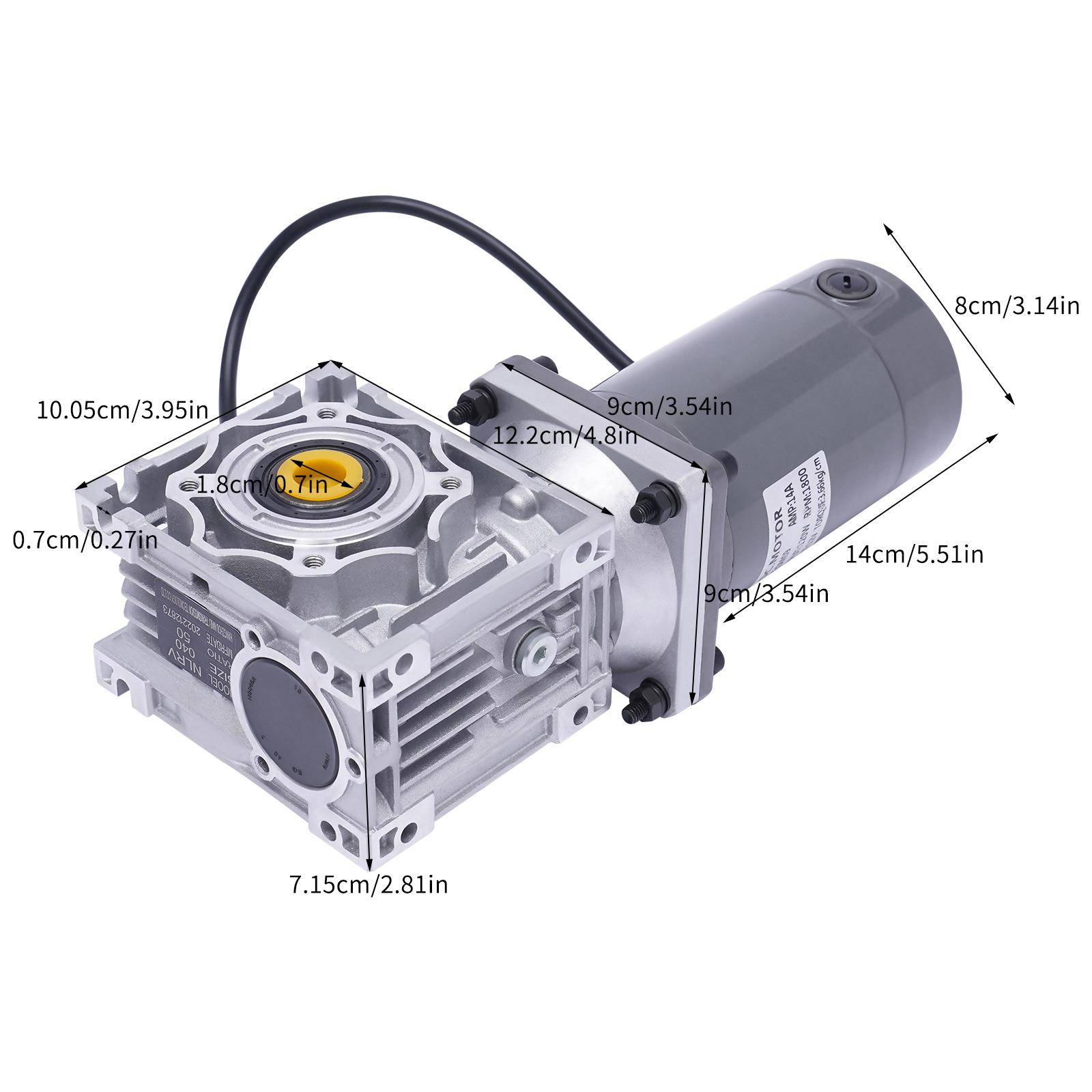 DC12V 120W Gear Motor,NLRV-040 Speed