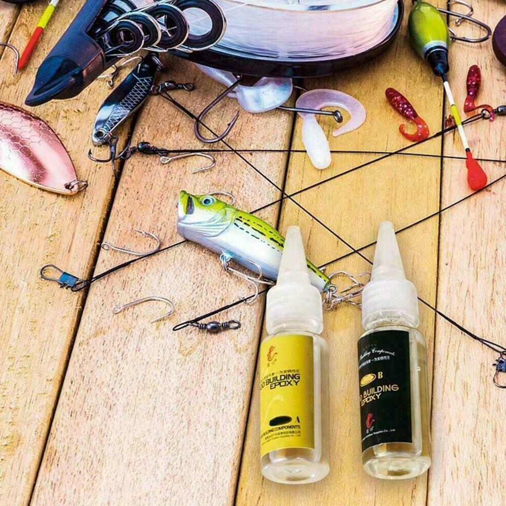 2Pcs Fishing Rod Glue Fishing Rod Epoxy Resin AB Glue Transparent Glue for Twine Fishing Rods Accessories Fishing Rod Paint