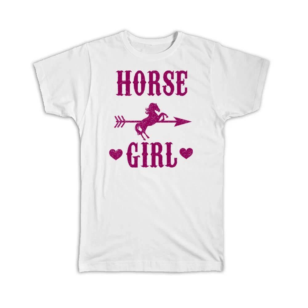 

Gift T-Shirt : Horse Girl Glitter For Best Friend Forever Animal Silhouette S