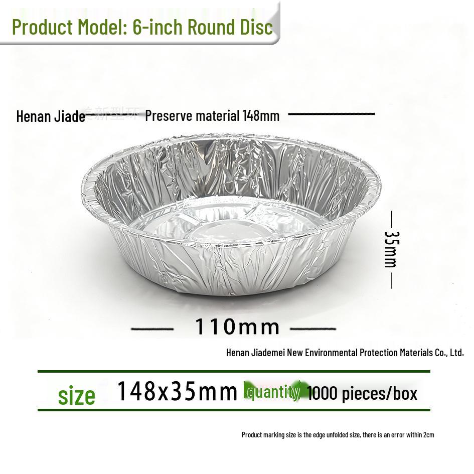 Food-Grade Disposable Aluminum Foil Bowls for Air Fryer & BBQ Single Unpacked