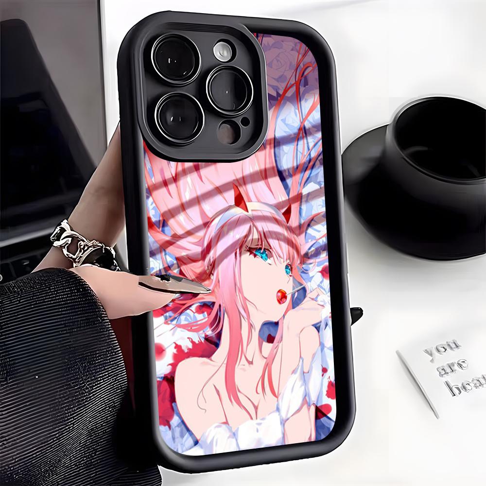 

Zero Two Darling In The FranXX Anime Phone Case For IPhone 17 Pro Max 16 15 14 Pro Max IPhone 13 Pro Max 11 Plus Silicone Cover iPhone 11 Pro Max