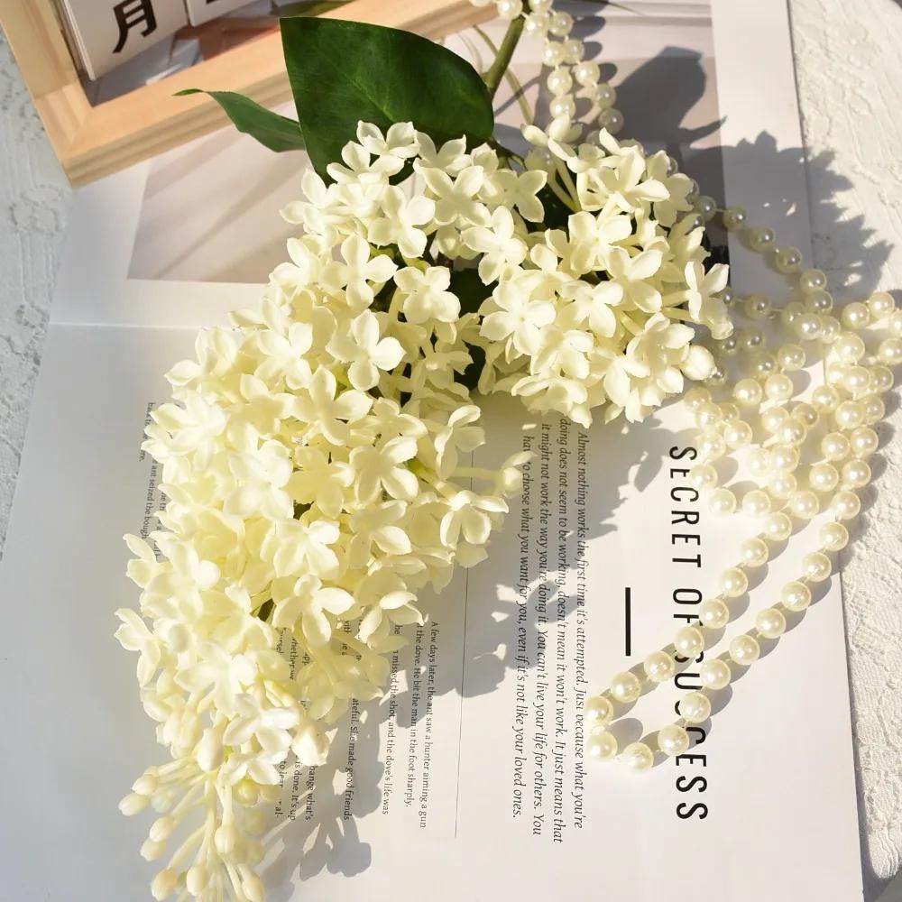Pink Purple Artificial Silicone Lilac Flower 75 Cm Simulation Plastic Fake Flower Artificial Faux Plants Home Wedding Decoration