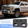 License Plate Bracket for Chevy Silverado 2500/3500 HD 2024 2025 Black Front Bumper License Plate Holder Mounting Replaces No.85650573/GM1068256