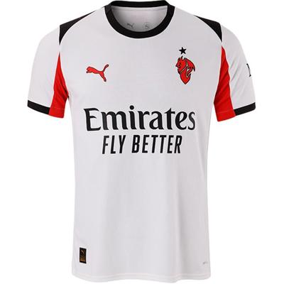 Puma X AC Milán Kolaborace 25/26 Venkovní Verze pro Fanoušky Odvádějící Vlhkost Kulatý Výstřih Krátký Rukáv Fotbalové Tričko Unisex Top 779971-02