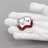 King and Queen Playing Card Enamel Pin Set for Couples – Romantic Backpack and Clothing Accessories