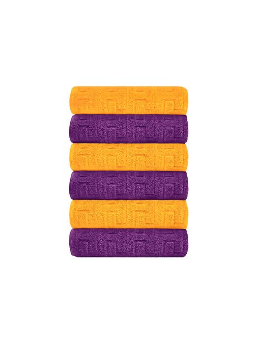 TETO 6P Signature Фиолетово-желтое полотенце из супимы 230г Violet Yellow 230g