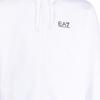 Emporio Armani Ss23 Solid Color Logo Embroidered Drawstring Hooded Long Sleeve Zip-Up Sweatshirt Men Sweatshirt White 3RPM19-PJLSZ-0100