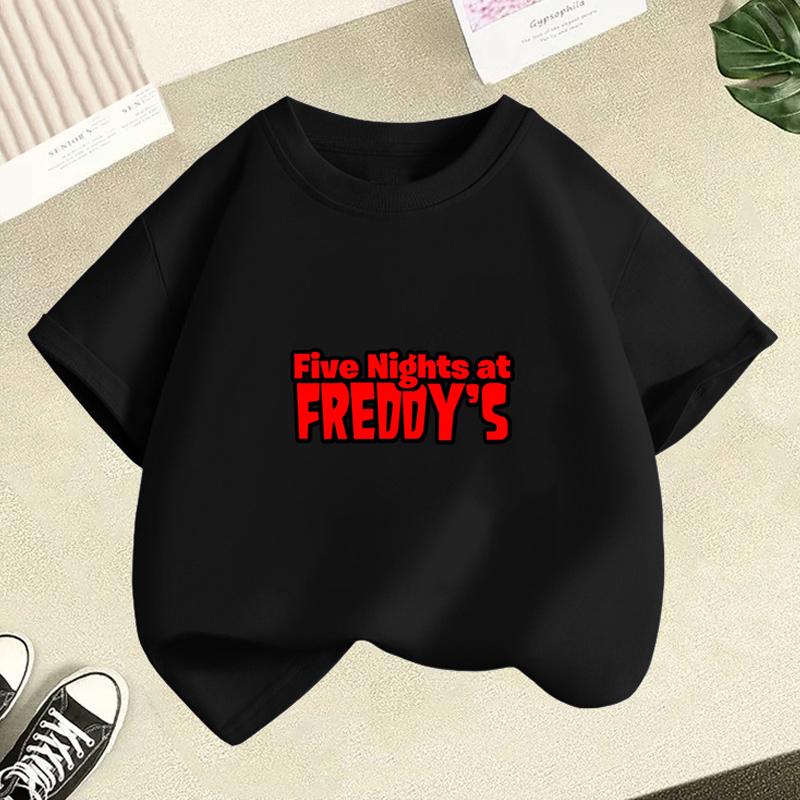 Five Nights Freddys Kids TShirt Cartoon Printed Boy Short Sleeve Tops FNAFs Girl Clothes Summer Breathable Baby Birthday Gifts