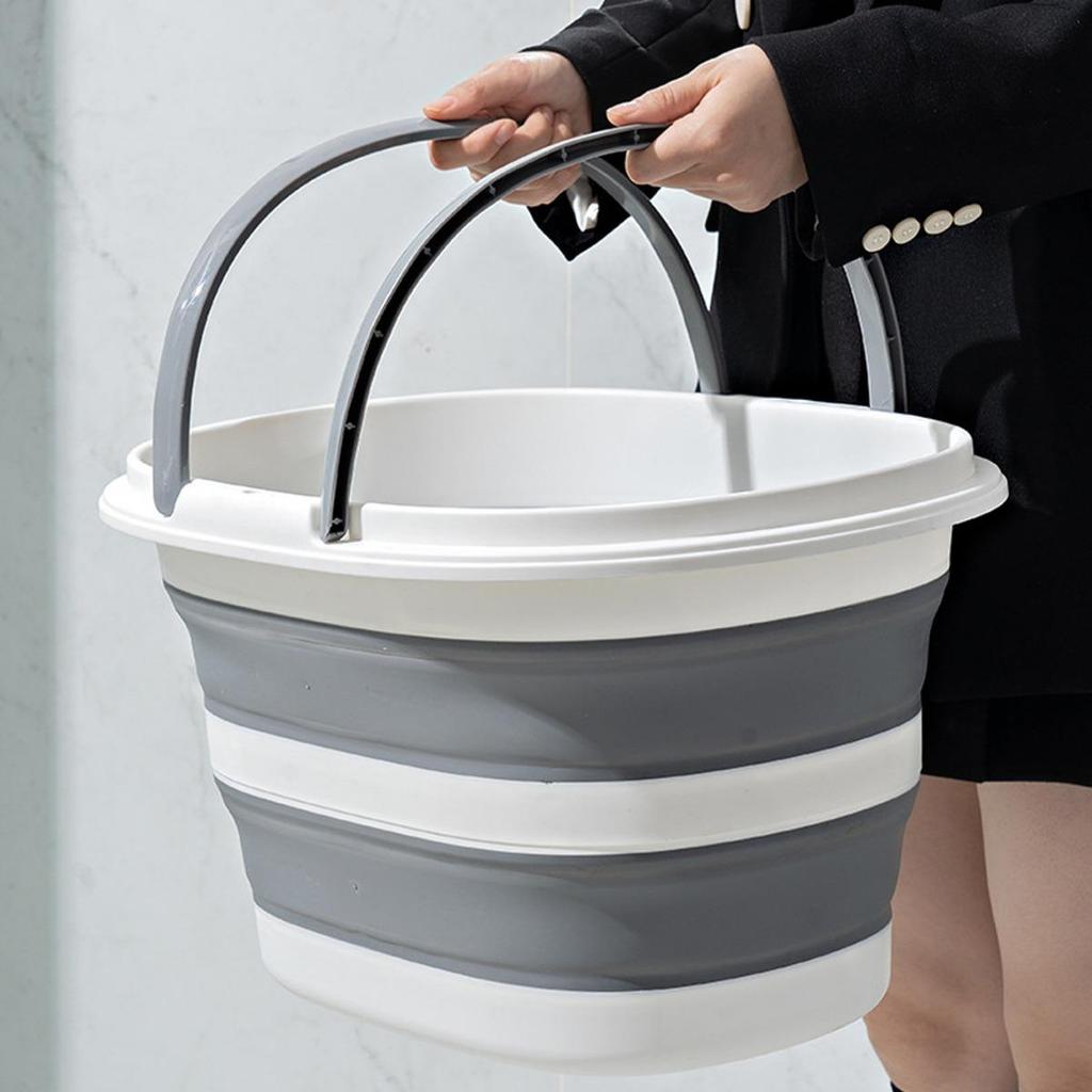 Foldable Household Car Wash and Laundry Bucket: Large Capacity, Thickened, Handheld, Portable, and Telescopic Design.