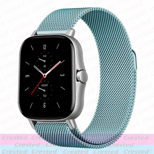 20mm/22mm Milanese loop band For Amazfit GTS/4/2/2e/3/GTS2 Mini/GTR 47/GTR2/4/3/Pro Watch Bracelet correa Amazfit bip 6 5 straps