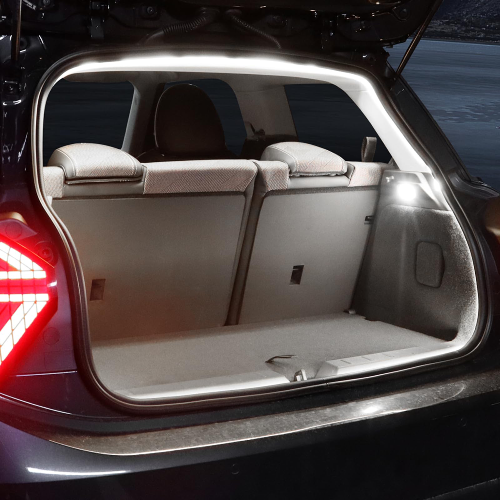 Car High Brightness Trunk Lighting Cuttable Universal Fit LED Rear Trunk Cargo Light Automatic Sensing Tailgate Light Strip White Light
