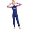 Girls UV Protection Long Sleeve One-Piece Swimwear Snorkeling Diving Outdoor Water Sports