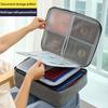 Household Multi-Layer Document Storage Box for Certificates, Passports, Cards. Multi-Function File Storage Bag for Family.