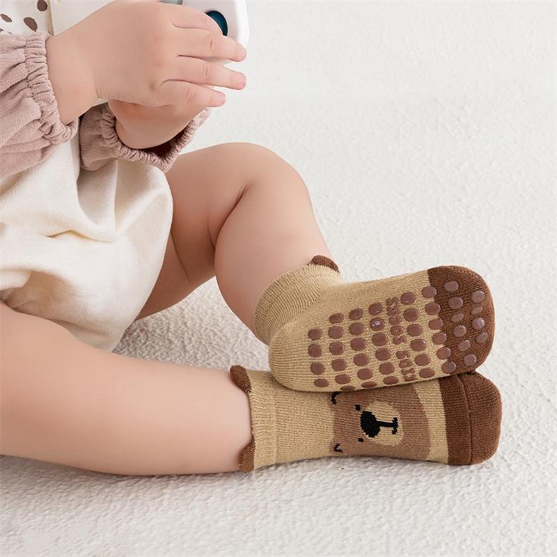 Newborn Baby Autumn Casual Infant's Home Anti Slip Cotton Toddler Cartoon Floor Socks