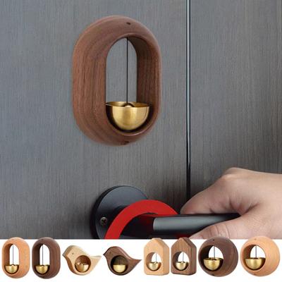Ladenbesitzerglocke aus Holz und Messing mit lautem Klang an der Haustür, hängende Glocke, Windspiel, magnetische Türöffnungsklingel, Home-Office, Ladeneingangsdekoration