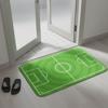 Green Football Court Pattern Doormat Non-slip Small Rug Home Decor Bath Mat  Bathroom