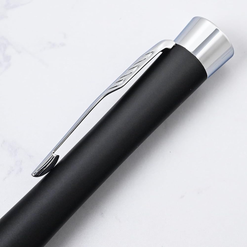 PARKER S0735810 Parker Ballpoint Pen, Urban Matte Black CT, Medium, Oily Type, Gift Box Included