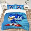 3pcs Sonic The Hedgehog Home Decor Bedding Set-Universal Three-Piece Suit for Bedroom, Guest Room, Living Room, Hotel-Perfect Gift for Fans,
