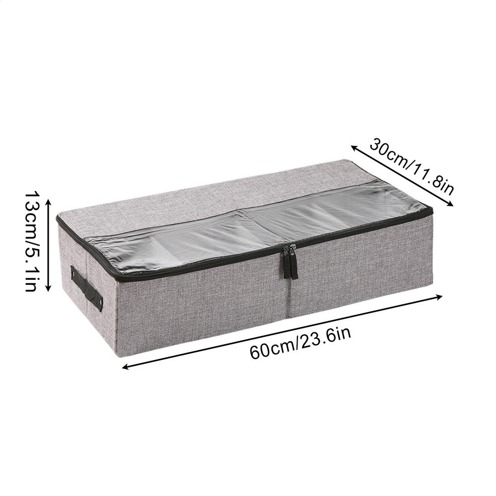 Under Bed Storage Foldable with Clear Lid Handles Under the Bed Storage Bins for Closet Bedroom Living Room Home Apartment