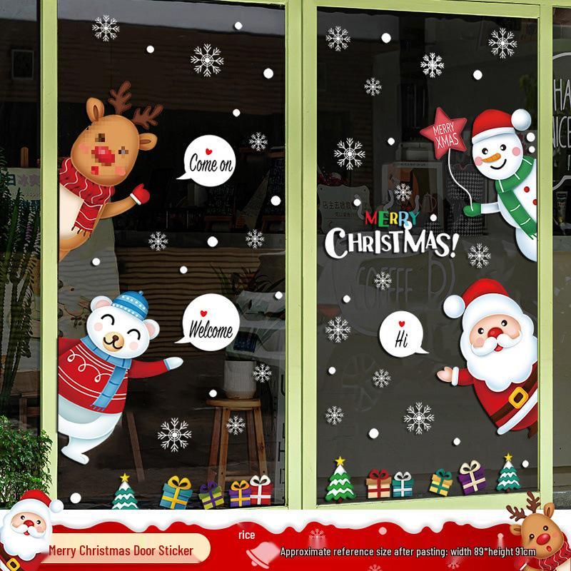 Santa Claus Window Cling Christmas Decoration Decal