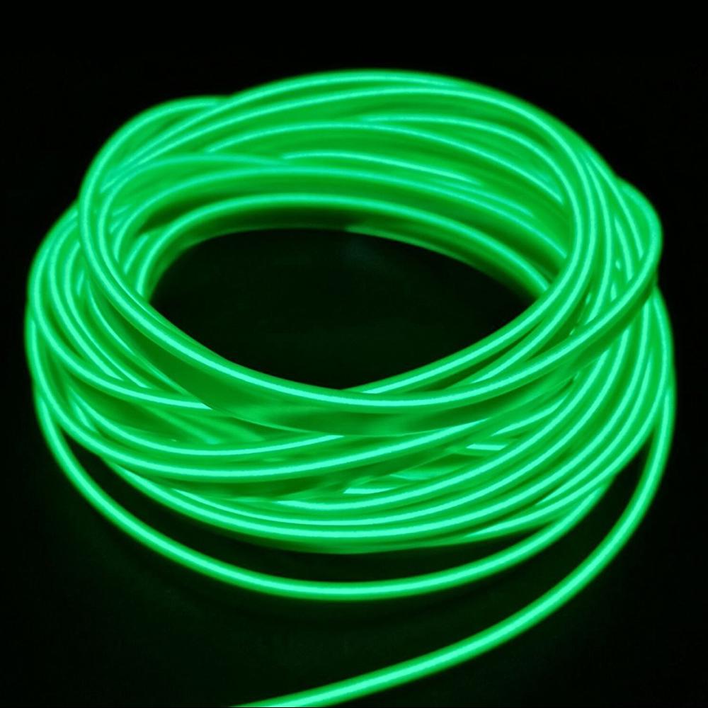 Car Interior Light Strip 2/3/5M Neon Atmosphere Glowing  Electrolum Inescent Light EL Wire Cable