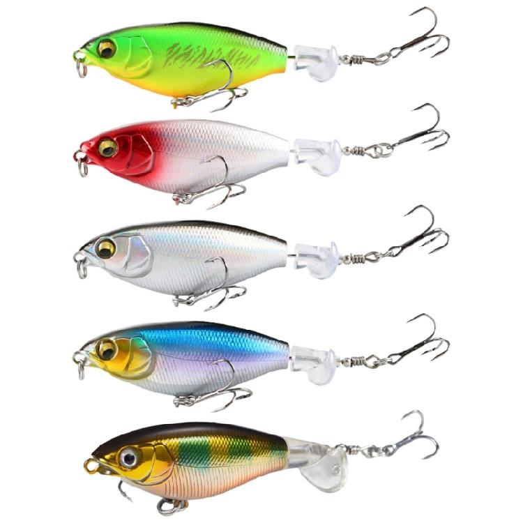 

5Pcs Floating Propeller Lure Topwater Fishing Lures Hard Baits Propeller Noise Baits Outdoor Fishing Accessories 9CM