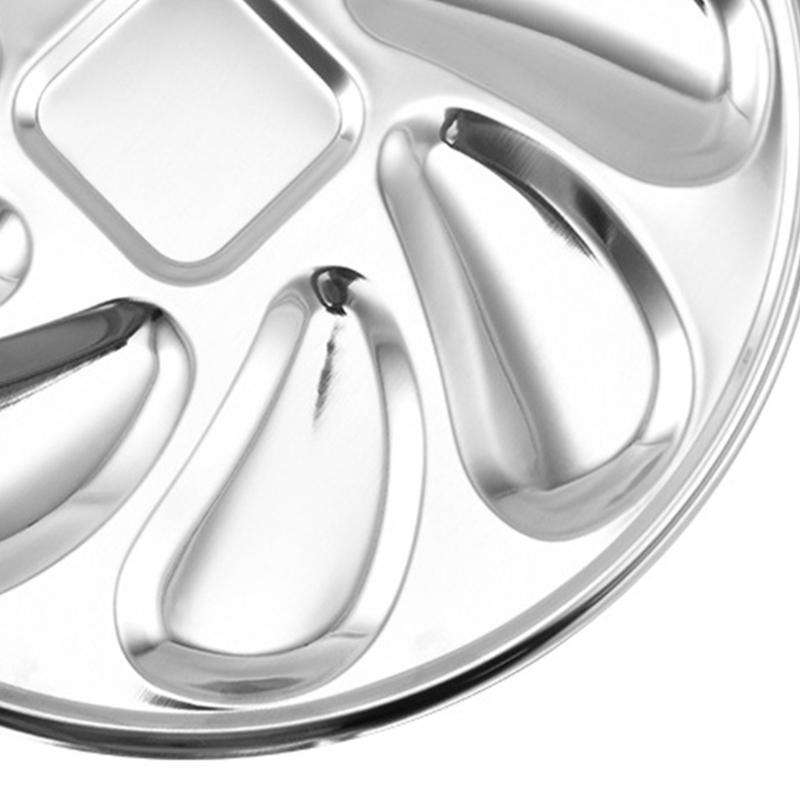 Versatile Shellfish Tray 8 Slot Plate Shellfish Seafood Tray Stainless Steel Material Suitable for Seafood Delight