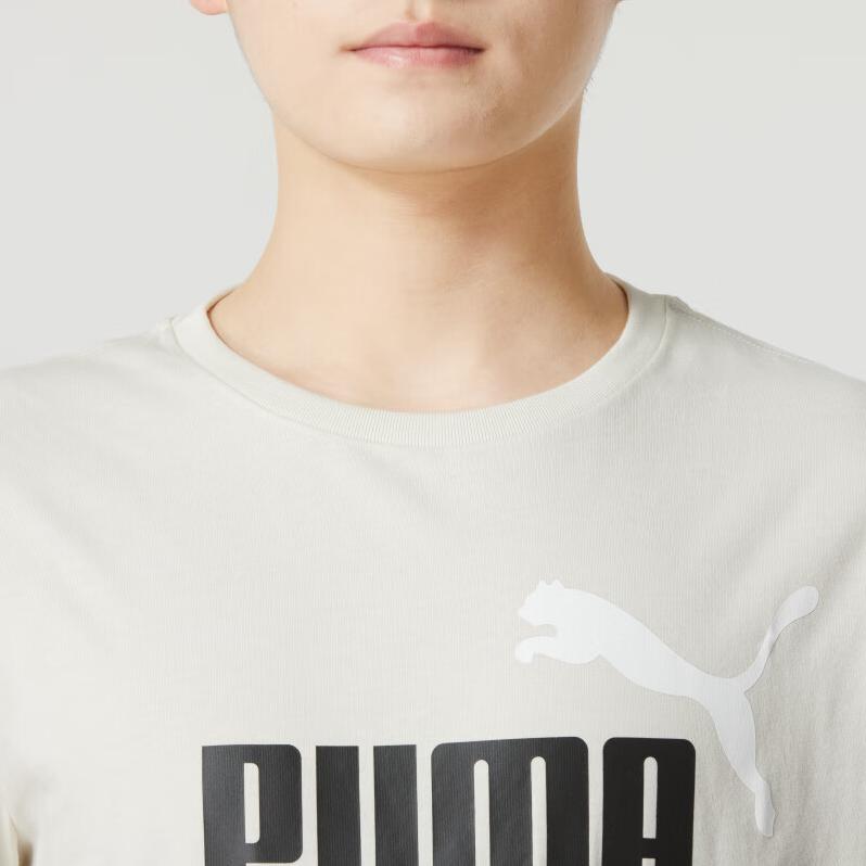 Puma Letter Logo Print Trendy Fashion Casual Sports Running Training Comfortable Breathable Round Neck Short Sleeve T-Shirt Men Tops White 847666-87