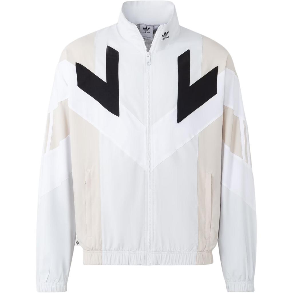 Adidas Originals Rekive Woven Track Jacket Clover Print Contrast Men Outerwear Crystal-White HR8590