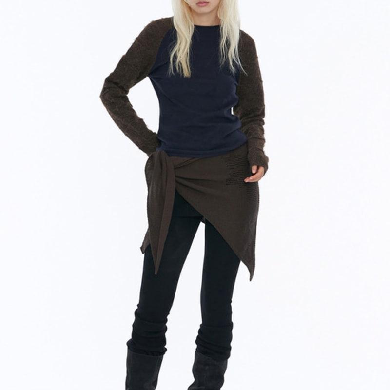 

WELLBEING EXPRESS Вязаный крючком шерстяной платок коричневый OS