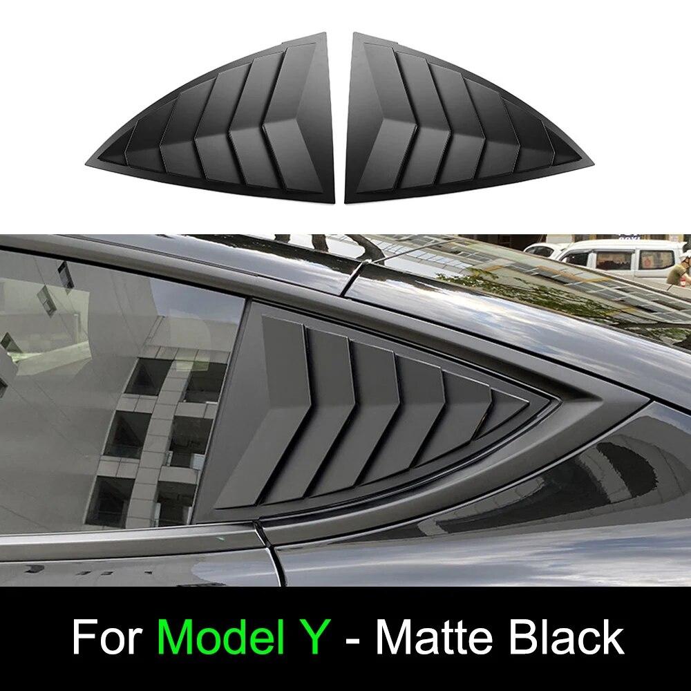 2 buc. Obloane triunghiulare din spate pentru mașină Parasolar triunghiular modificat pentru Tesla Model 3/Y Patch obturator pentru geam din spate ABS Shark Gill