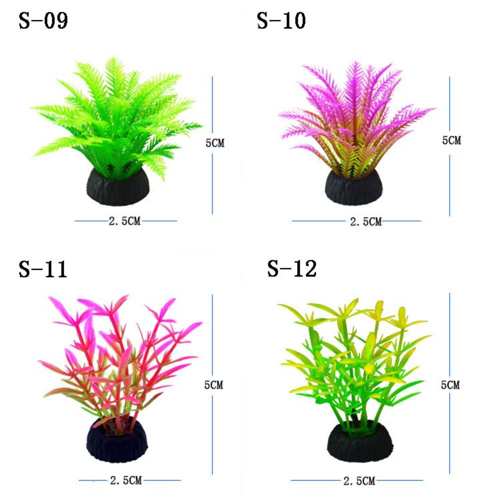Plantes Aquatiques Décoratives Artificielles d'Aquarium en PVC Simulation Algues Aquatiques Ornement Aquarium Herbe Fleur Décoration Accessoires