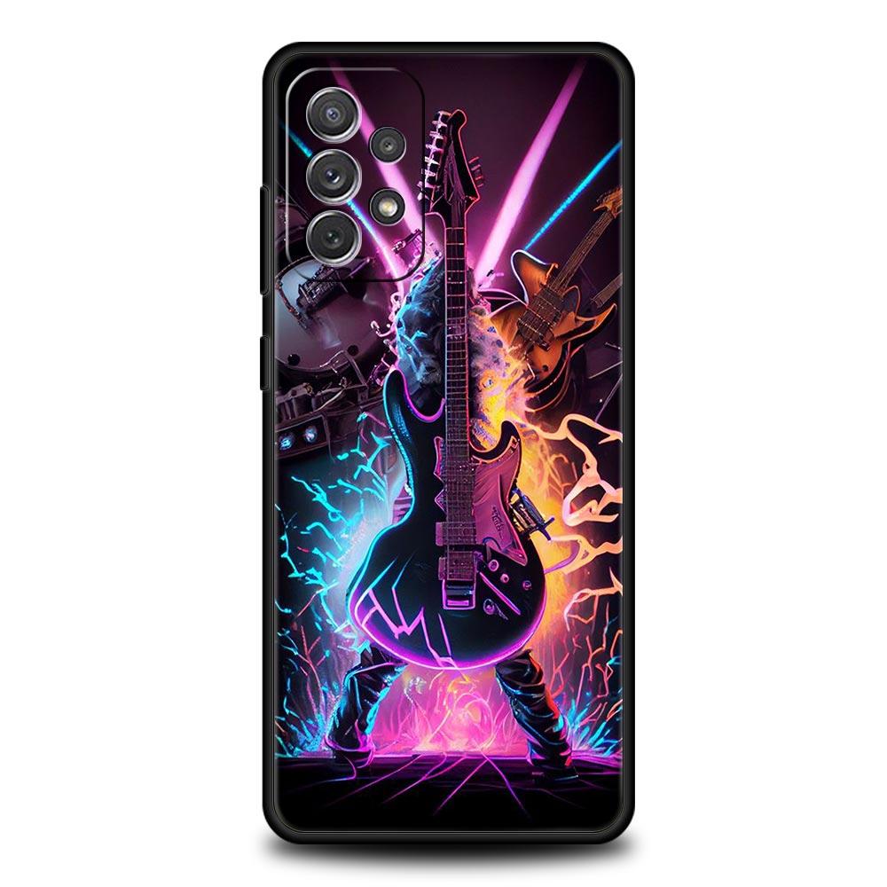 Guitar Music Art Phone Case For Samsung Galaxy A17 A07 A55 A35 A25 A15 A05 A33 5G A31 A23 A21s A13 A41 A73 A53 A51 A71 A03 Cover