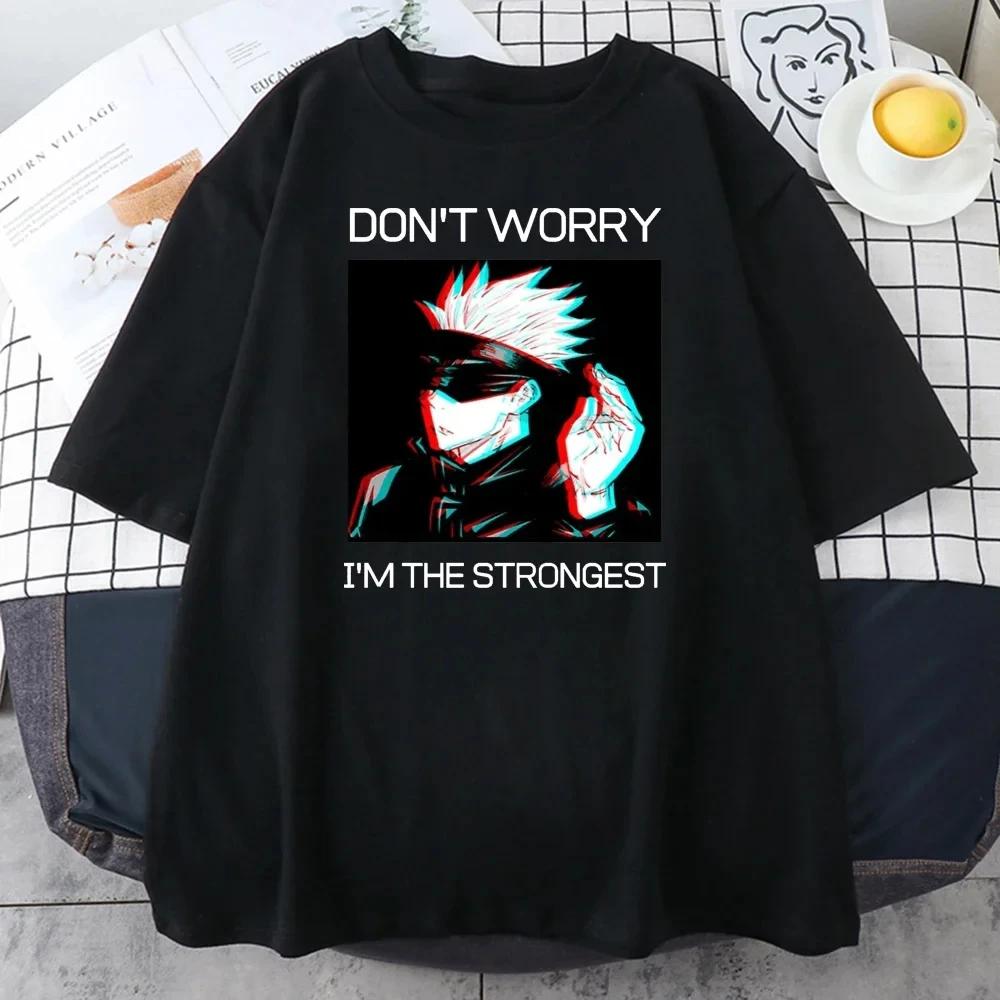 Sommar Herr T-shirt Jujutsu Kaisen Grafiskt Tryck Mode Harajuku 2024 Kläder Orsak och Verkan Dam Y2K Toppar T-shirt