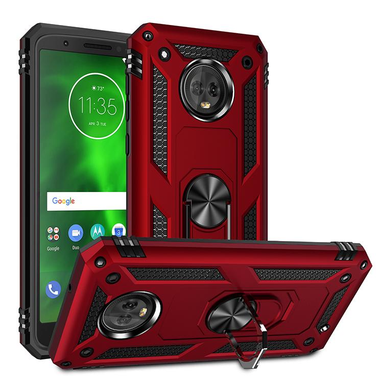 Armor Shockproof Case for Motorola Moto G6 G 6 Rugged Military Drop Protective Magnet Car Holder Ring Case Cover
