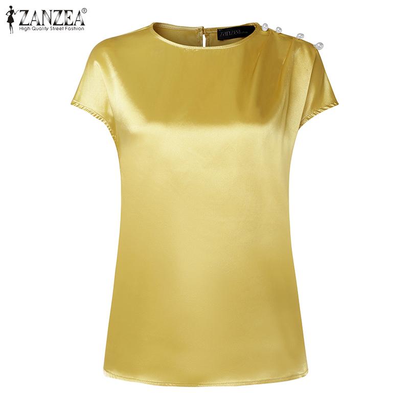 ZANZEA Women Summer Round Neck Casual Sleeveless Blouse