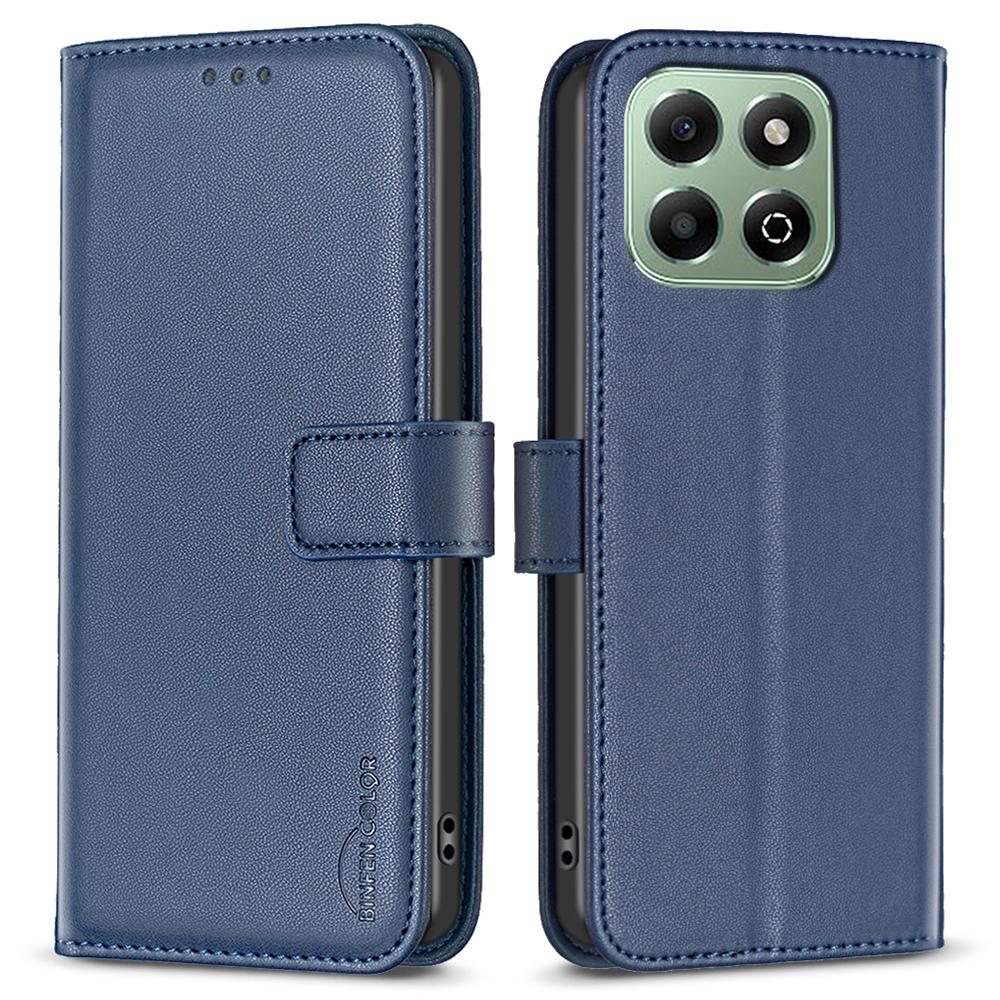 BINFEN COLOR BF17 For Honor X6b 4G Leather Case Wallet Flip Phone Cover