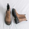 Men's Ankle Boots Classic Brown Slip-on Short Boots for Men Comfortable Suede Platform Boot Men Botines Para Hombre