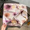 1116 seda de morera estampado francés pañuelo cuadrado pequeño decoración de clavícula para mujer pañuelo pequeño bufanda de regalo moderna y generosa