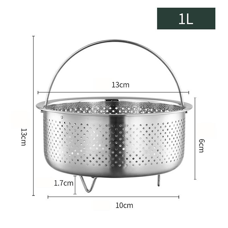 Stainless Steel Kitchen Steam Basket Pressure Cooker Anti-Scald Steamer Multi-Function Fruit Cleaning Basket Accessories