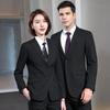 Unisex Professional Blue Suit Set for Civil Servant Interviews, Plus Size Available, Ideal for Hotel Work and Commuting.