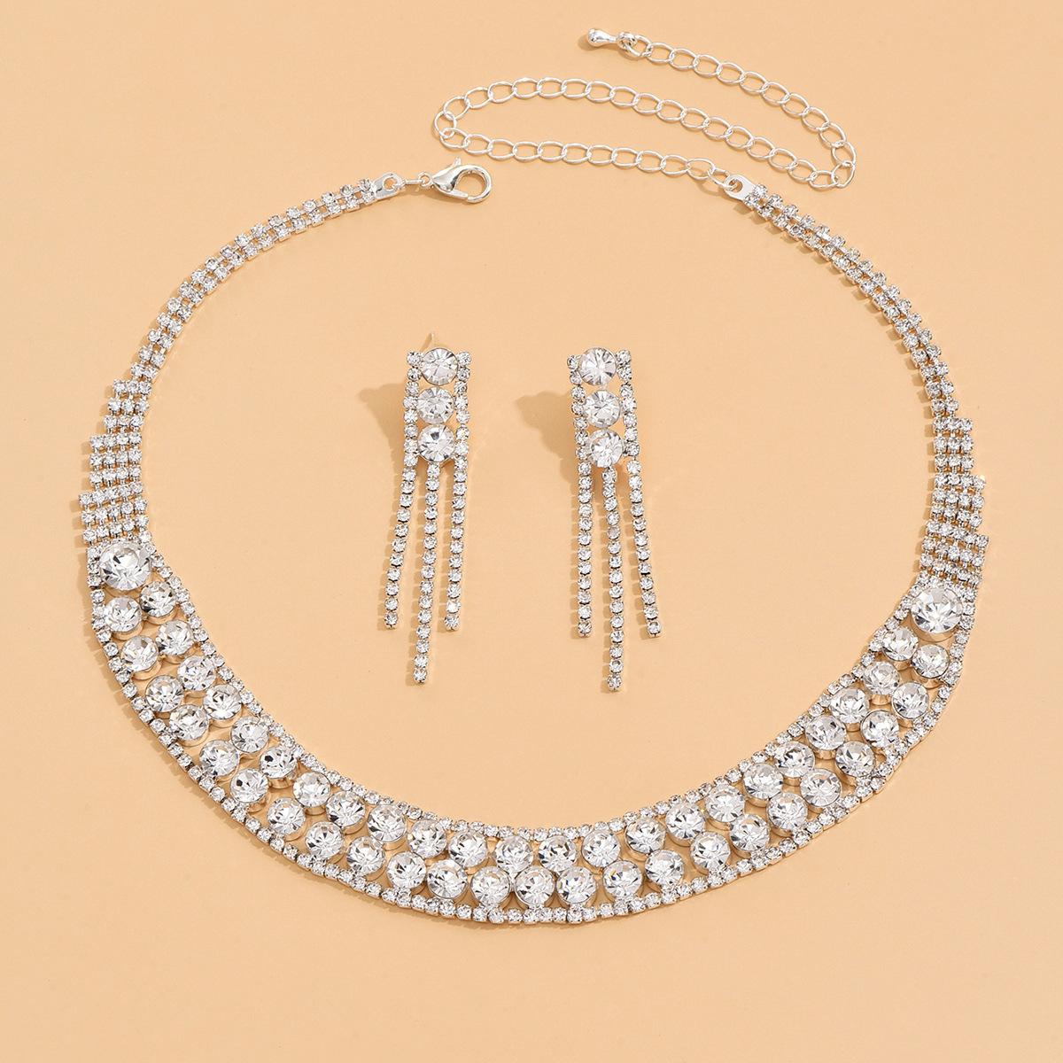 

Свадебное ожерелье, серьги, двухсекционная цепочка-коготь, женский свадебный костюм, платье с преувеличенной цепочкой на ключице, универсальные аксессуары