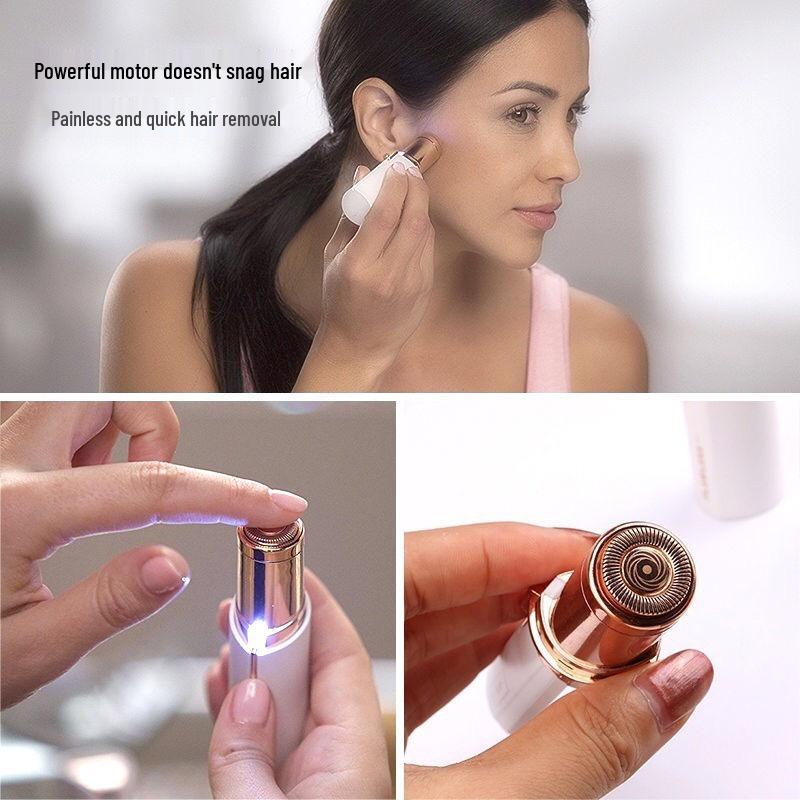 Portable USB Lipstick Facial Hair Remover - Electric Epilator & Mini Shaver for Women