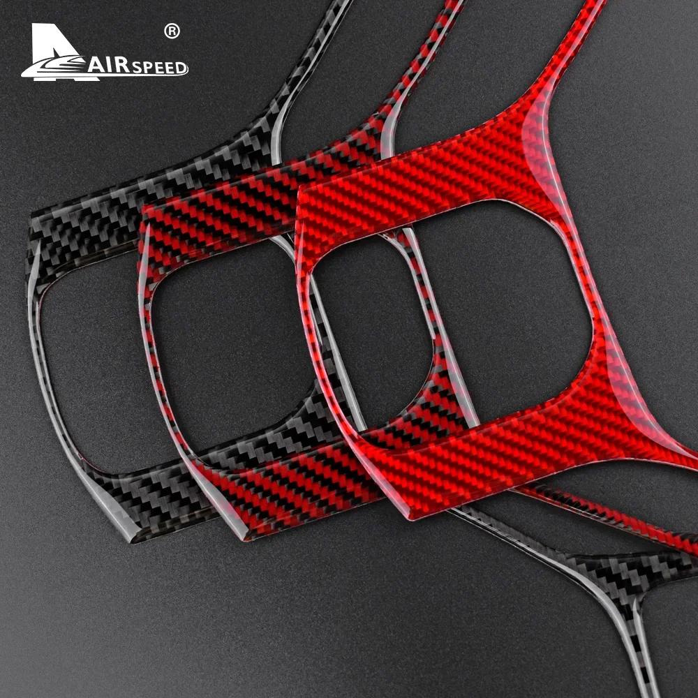 Carbon Fiber Steering Wheel Button Frame Cover for Dodge RAM 2016-2018 Interior Trim