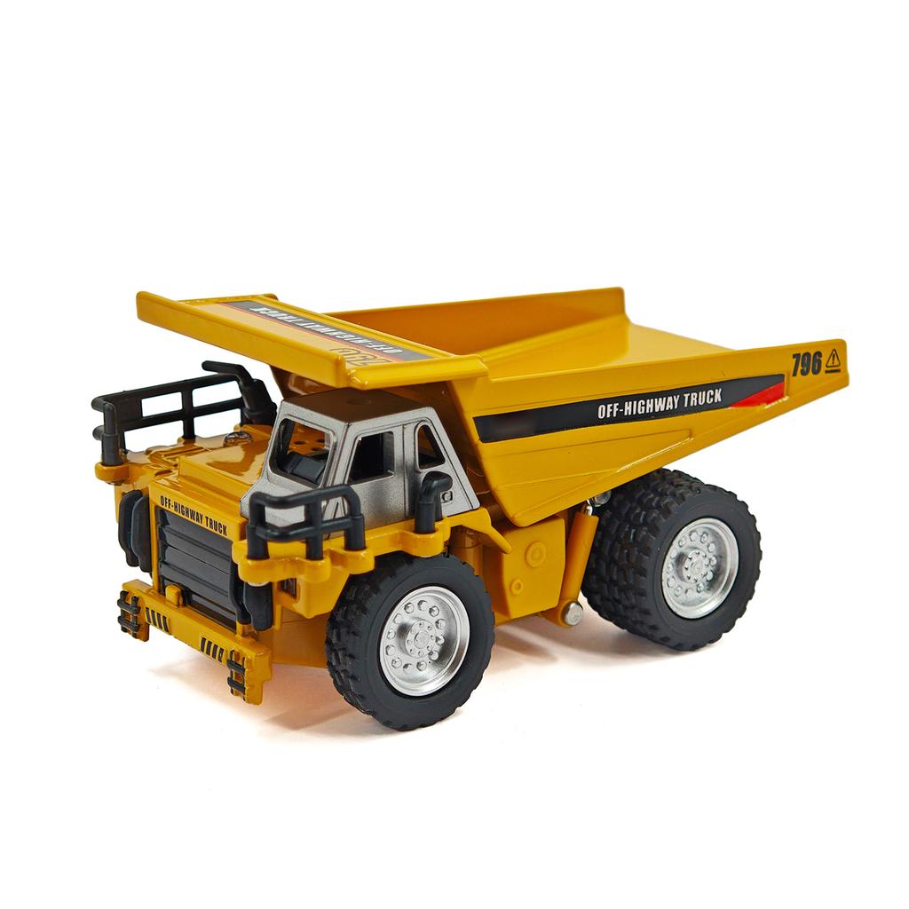1:64 RC Dump Truck, 2.4G Remote Control Mini Construction Truck with Lights and Sound, Auto Demo, Auto Cruise