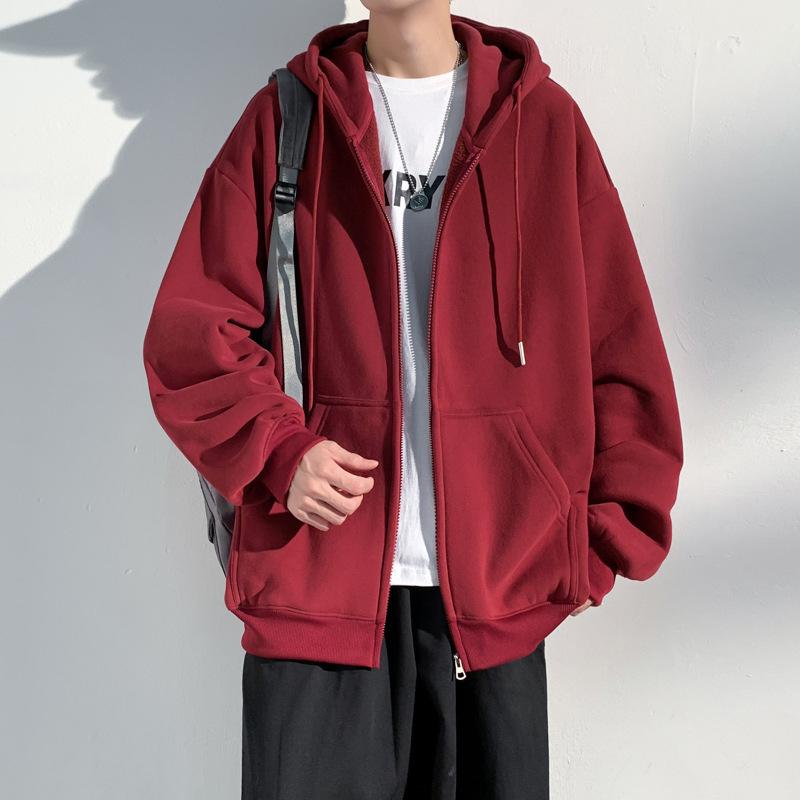Kapüşonlu Hırka Rahat Sweatshirt Erkek Sonbahar ve Kış Erkek Çift Ceket Genç Giyim